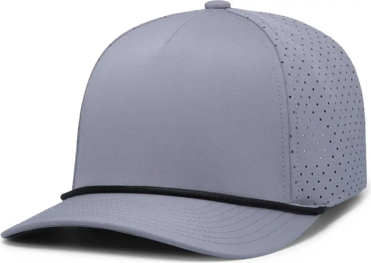 Pacific Headwear P424 Weekender Perforated Snapback Cap Graphite Black Dark Gray / 7’’ 7 7/8’’