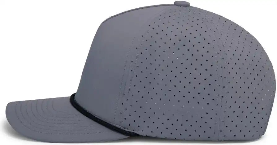Pacific Headwear P424 Weekender Perforated Snapback Cap Graphite Black Dark Gray / 7’’ 7 7/8’’