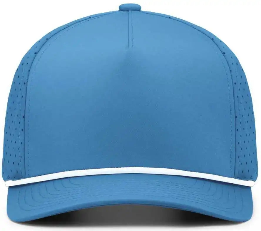 Pacific Headwear P424 Weekender Perforated Snapback Cap - Ocean Blue White - 7’’ 7 7/8’’