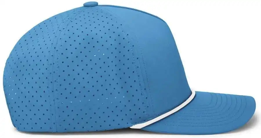 Pacific Headwear P424 Weekender Perforated Snapback Cap - Ocean Blue White - 7’’ 7 7/8’’