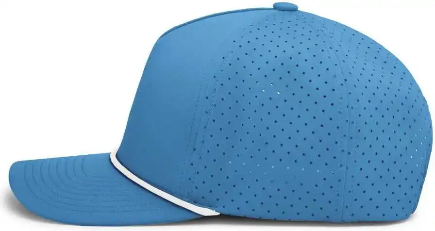 Pacific Headwear P424 Weekender Perforated Snapback Cap - Ocean Blue White - 7’’ 7 7/8’’