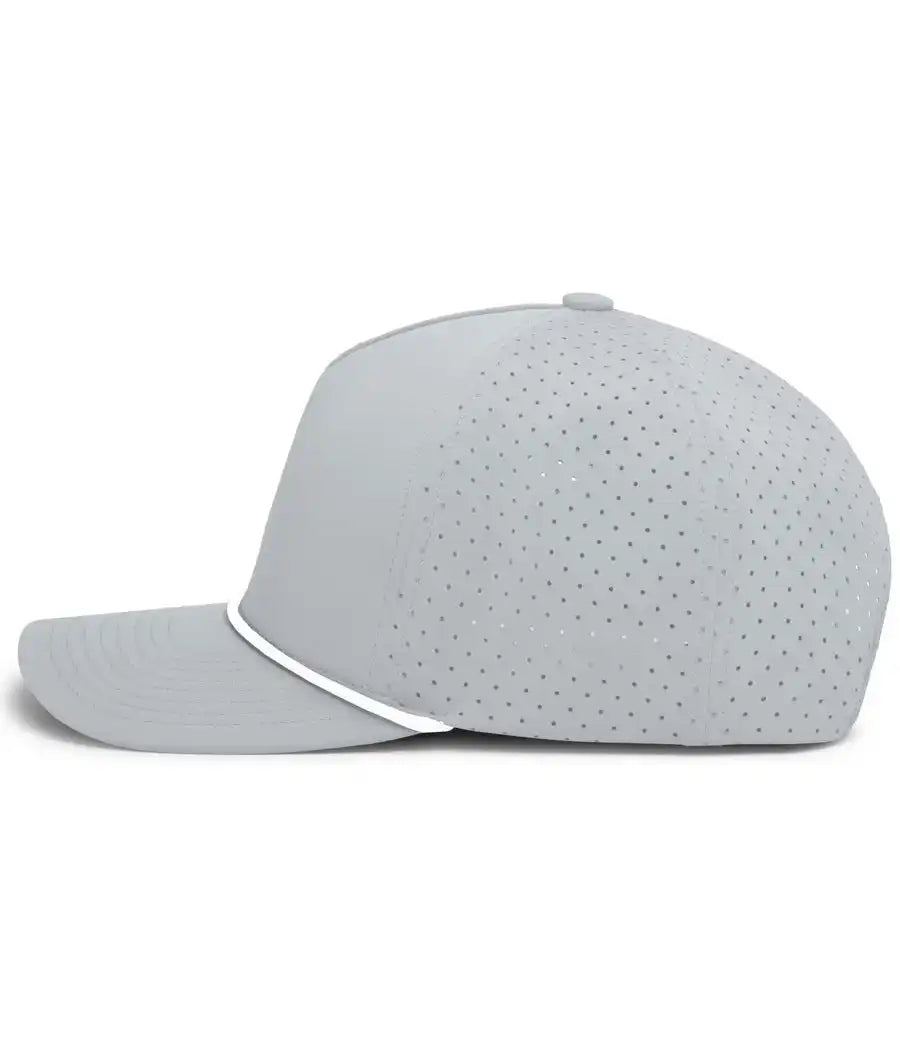 Pacific Headwear P424 Weekender Perforated Snapback Cap - Silver White - 7’’ - 7 7/8’’