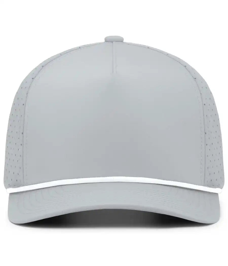 Pacific Headwear P424 Weekender Perforated Snapback Cap - Silver White - 7’’ - 7 7/8’’