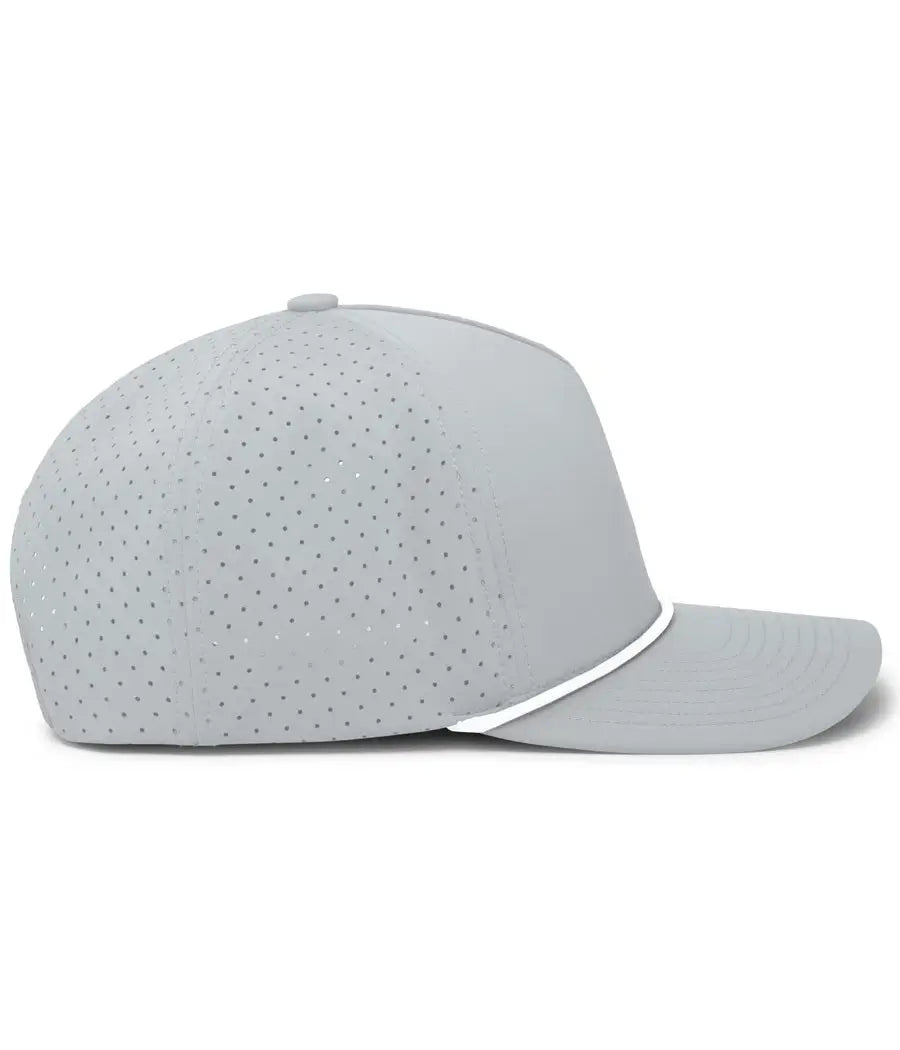 Pacific Headwear P424 Weekender Perforated Snapback Cap - Silver White - 7’’ - 7 7/8’’