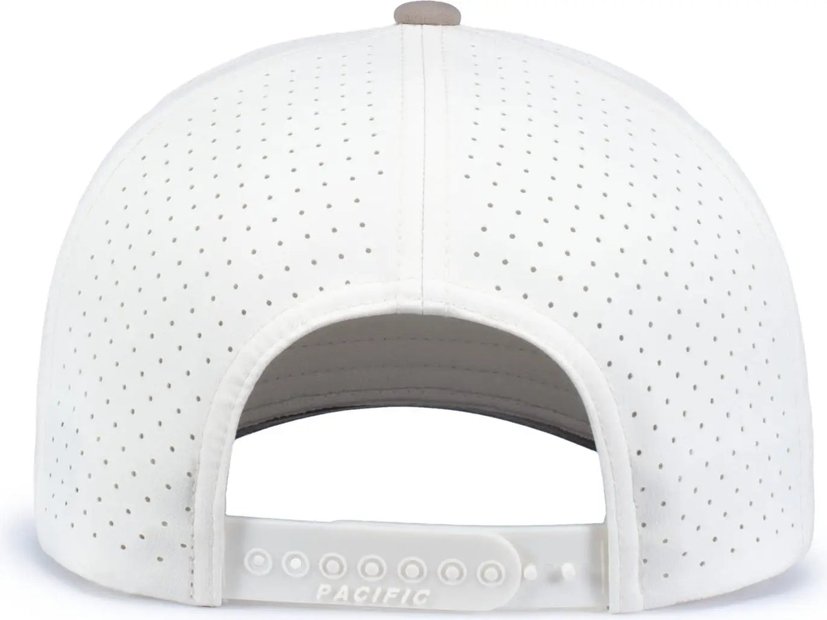 Pacific Headwear P424 Weekender Perforated Snapback Cap - Vintage White Mink - one Size Fits Most