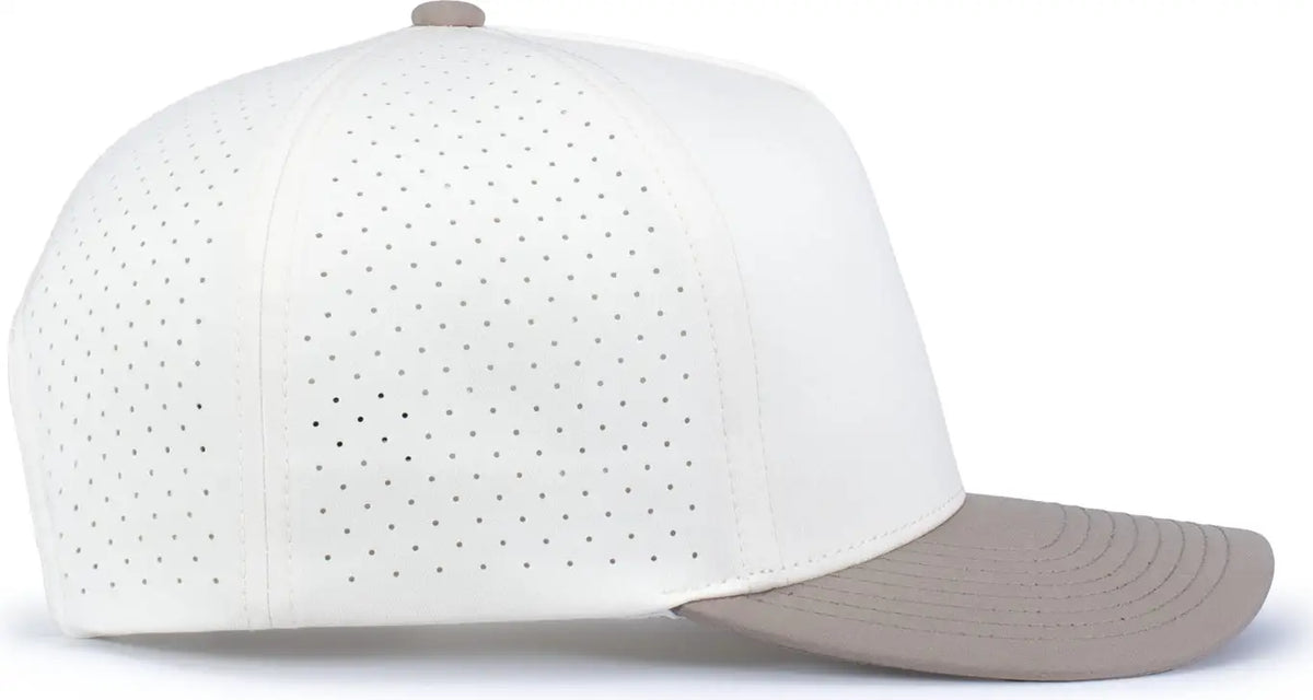 Pacific Headwear P424 Weekender Perforated Snapback Cap - Vintage White Mink - one Size Fits Most