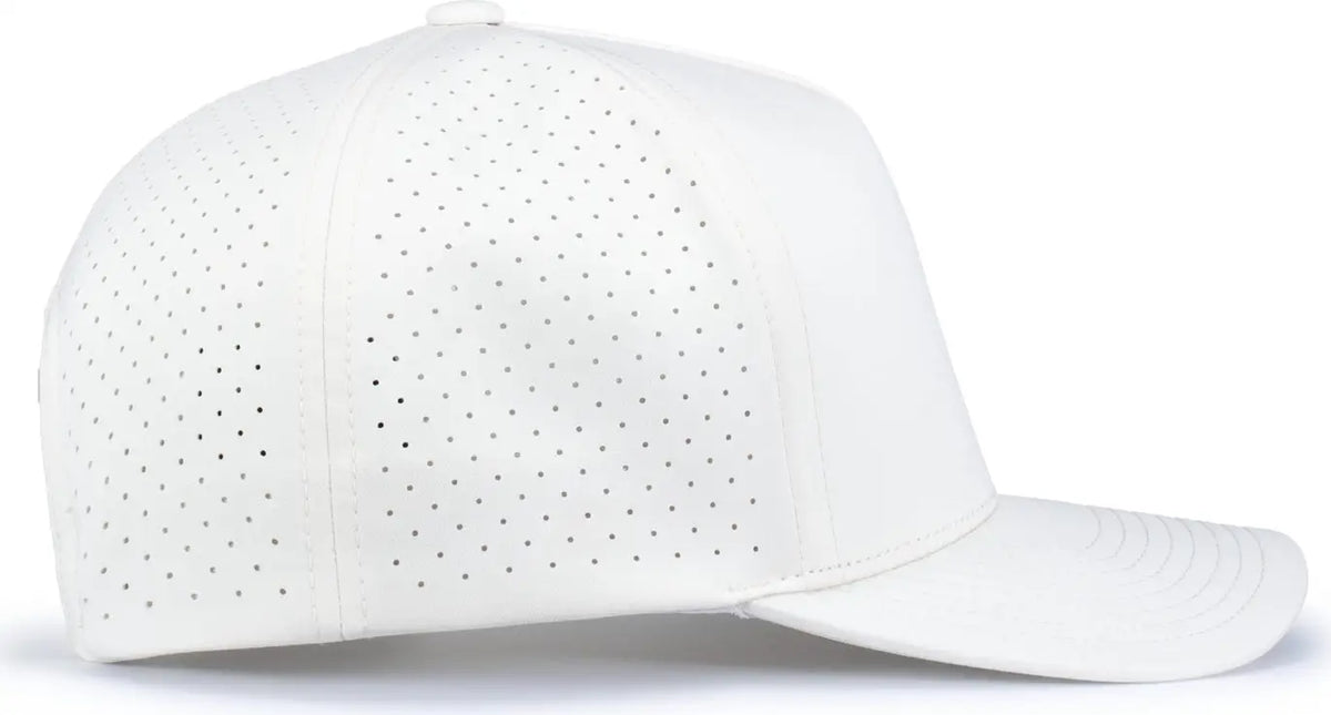 Pacific Headwear P424 Weekender Perforated Snapback Cap - Vintage White - one Size Fits Most