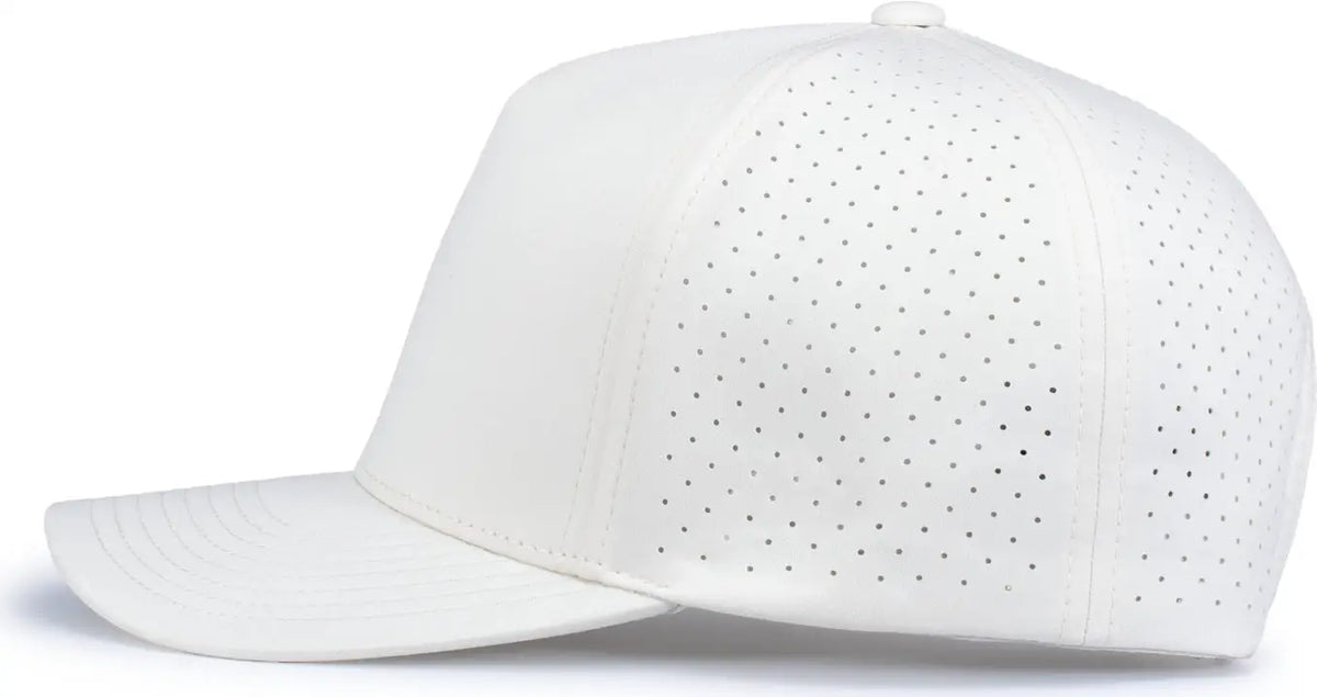 Pacific Headwear P424 Weekender Perforated Snapback Cap - Vintage White - one Size Fits Most