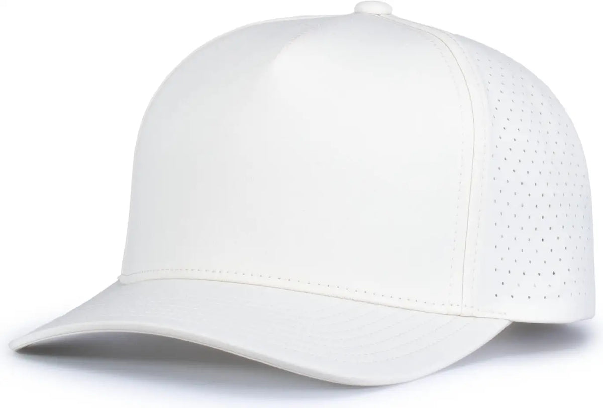 Pacific Headwear P424 Weekender Perforated Snapback Cap - Vintage White - one Size Fits Most