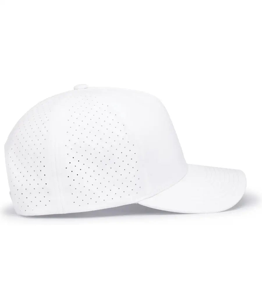 Pacific Headwear P424 Weekender Perforated Snapback Cap - White - 7’’ - 7 7/8’’