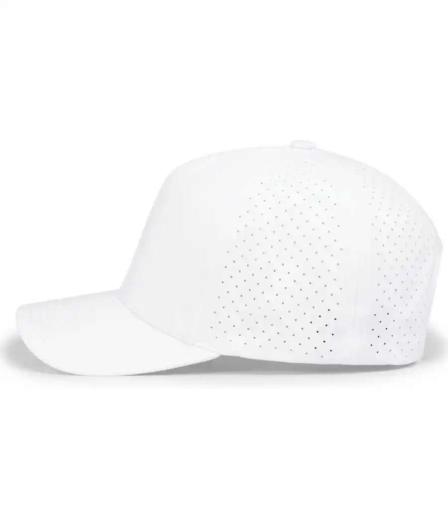 Pacific Headwear P424 Weekender Perforated Snapback Cap - White - 7’’ - 7 7/8’’