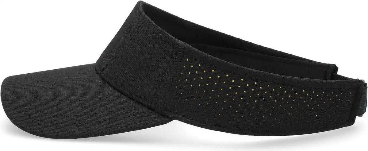 Pacific Headwear P500 Perforated Coolcore Visor Black Gold / 7’’ 7 7/8’’