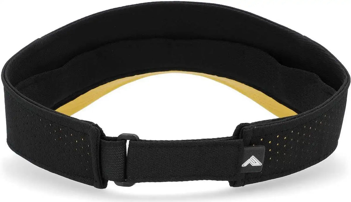 Pacific Headwear P500 Perforated Coolcore Visor Black Gold / 7’’ 7 7/8’’