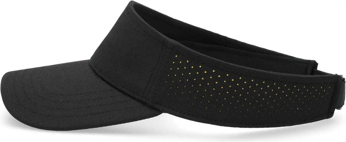 Pacific Headwear P500 Perforated Coolcore Visor - Black Gold