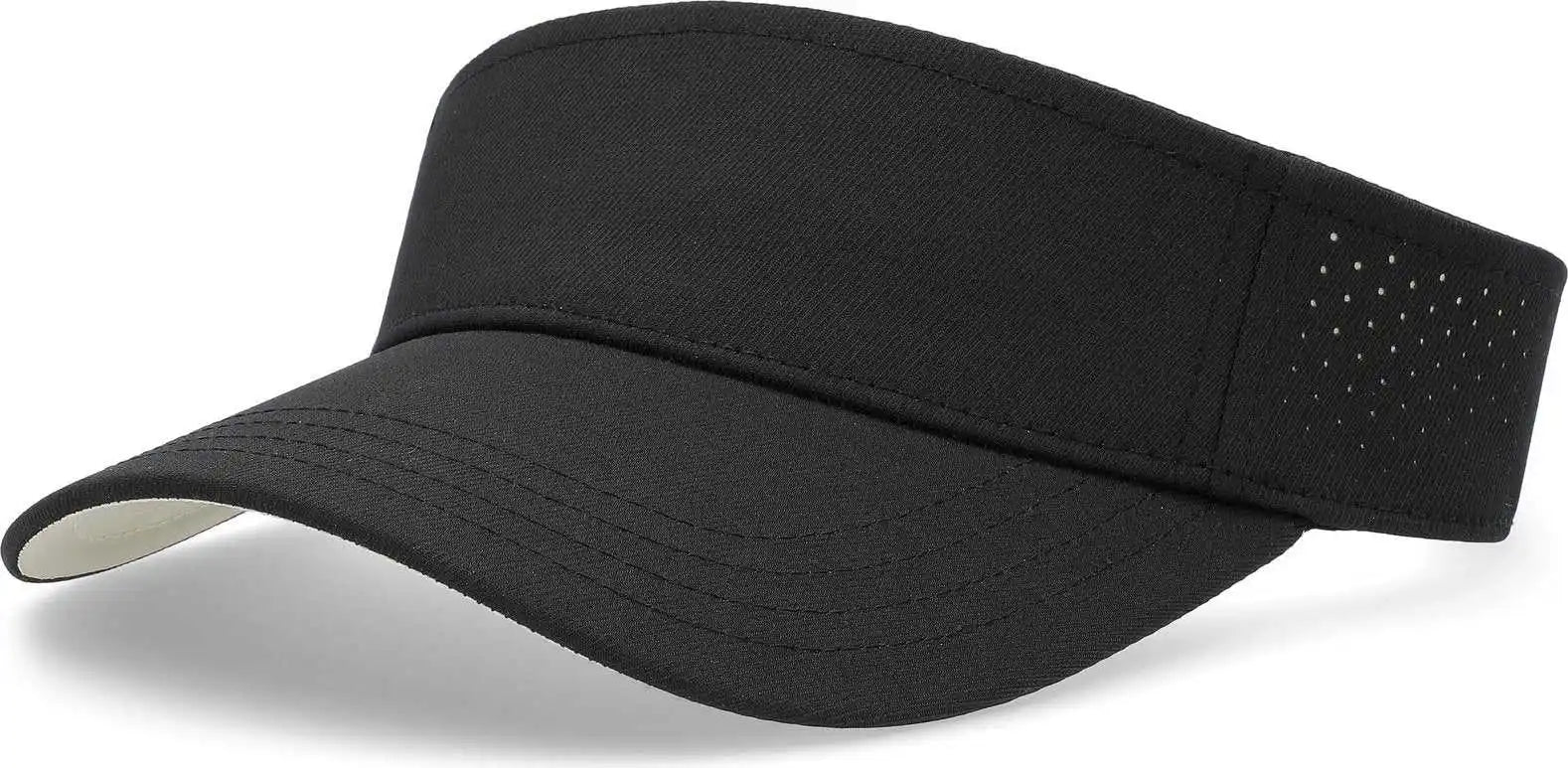 Pacific Headwear P500 Perforated Coolcore Visor - Black Vegas Gold - 7’’ - 7 7/8’’