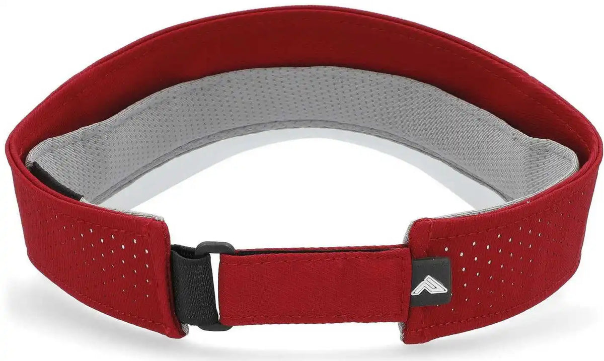 Pacific Headwear P500 Perforated Coolcore Visor - Cardinal White - 7’’ - 7 7/8’’