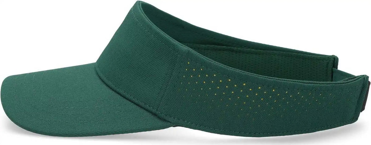 Pacific Headwear P500 Perforated Coolcore Visor Dark Green Gold Forest / 7’’ 7 7/8’’