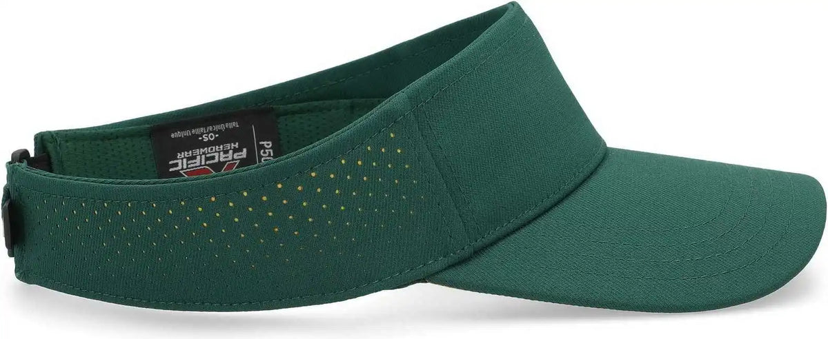 Pacific Headwear P500 Perforated Coolcore Visor Dark Green Gold Forest / 7’’ 7 7/8’’