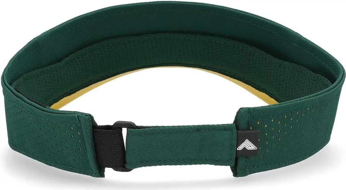 Pacific Headwear P500 Perforated Coolcore Visor Dark Green Gold Forest / 7’’ 7 7/8’’