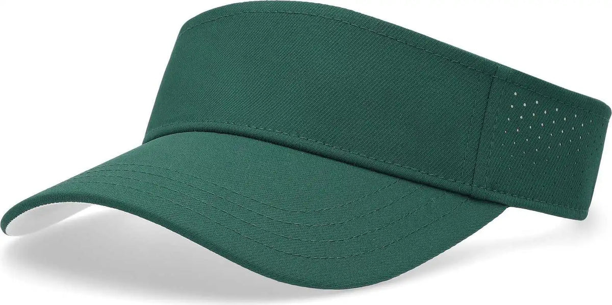 Pacific Headwear P500 Perforated Coolcore Visor - Dark Green White - Forest / 7’’ - 7 7/8’’