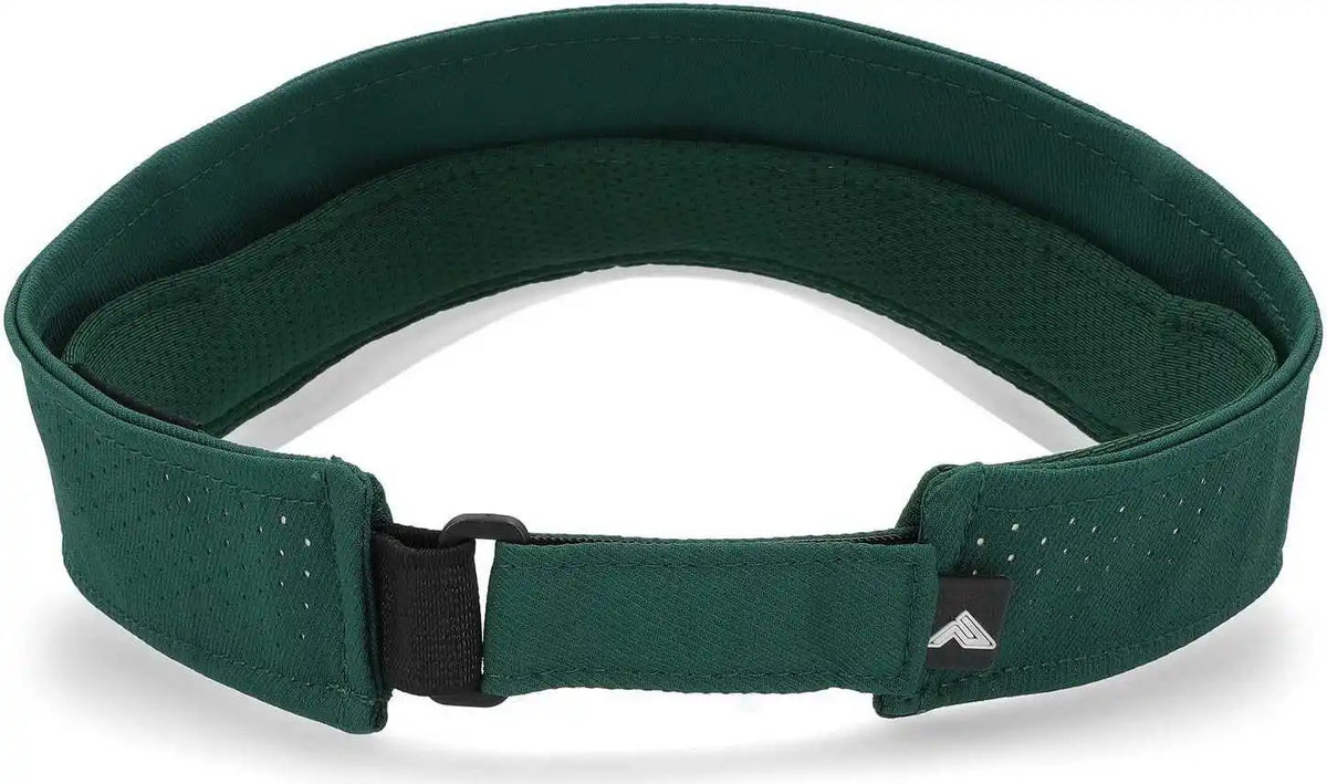 Pacific Headwear P500 Perforated Coolcore Visor - Dark Green White - Forest / 7’’ - 7 7/8’’