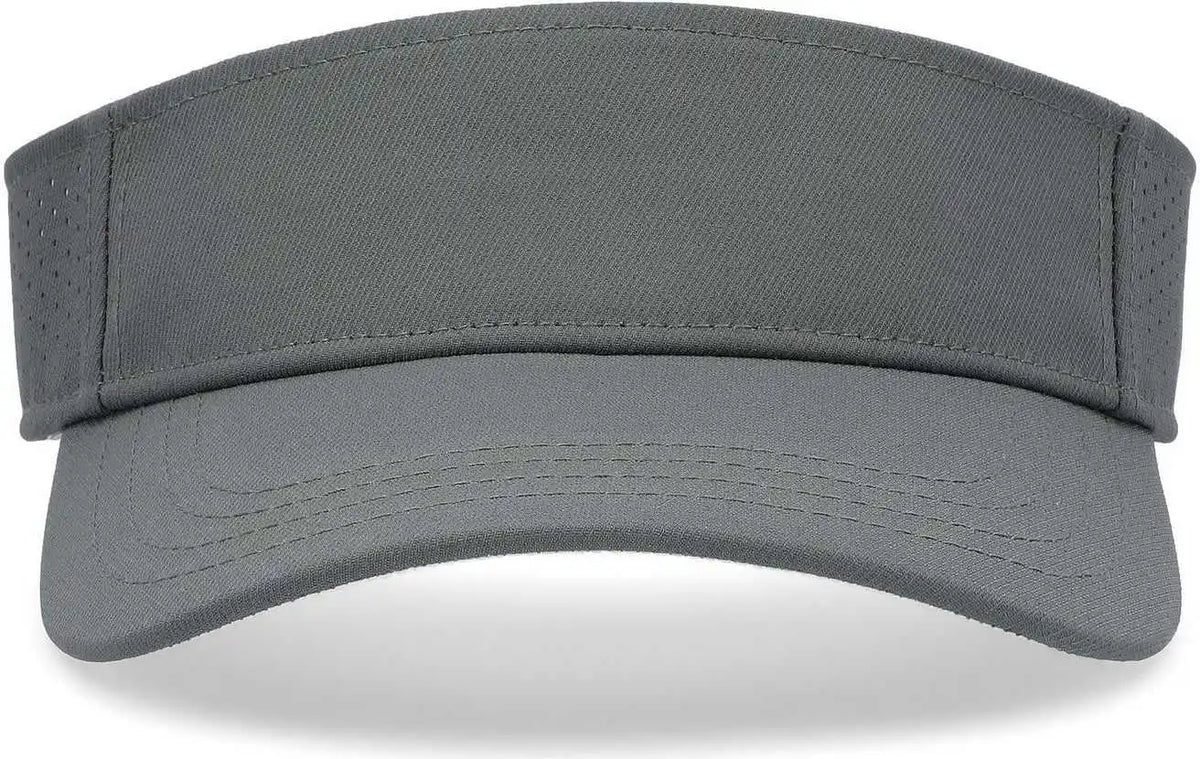 Pacific Headwear P500 Perforated Coolcore Visor Graphite White / 7’’ 7 7/8’’