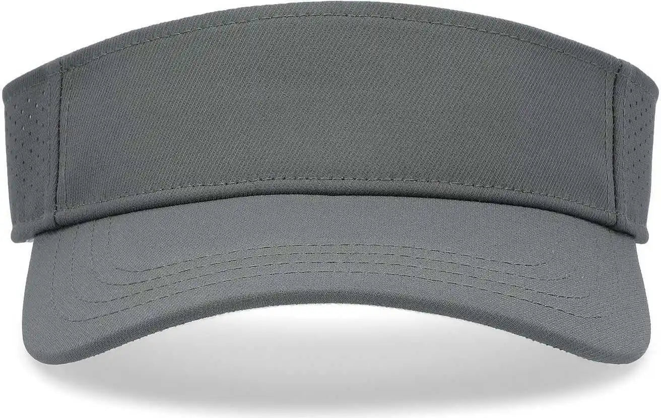 Pacific Headwear P500 Perforated Coolcore Visor - Graphite White - 7’’ - 7 7/8’’
