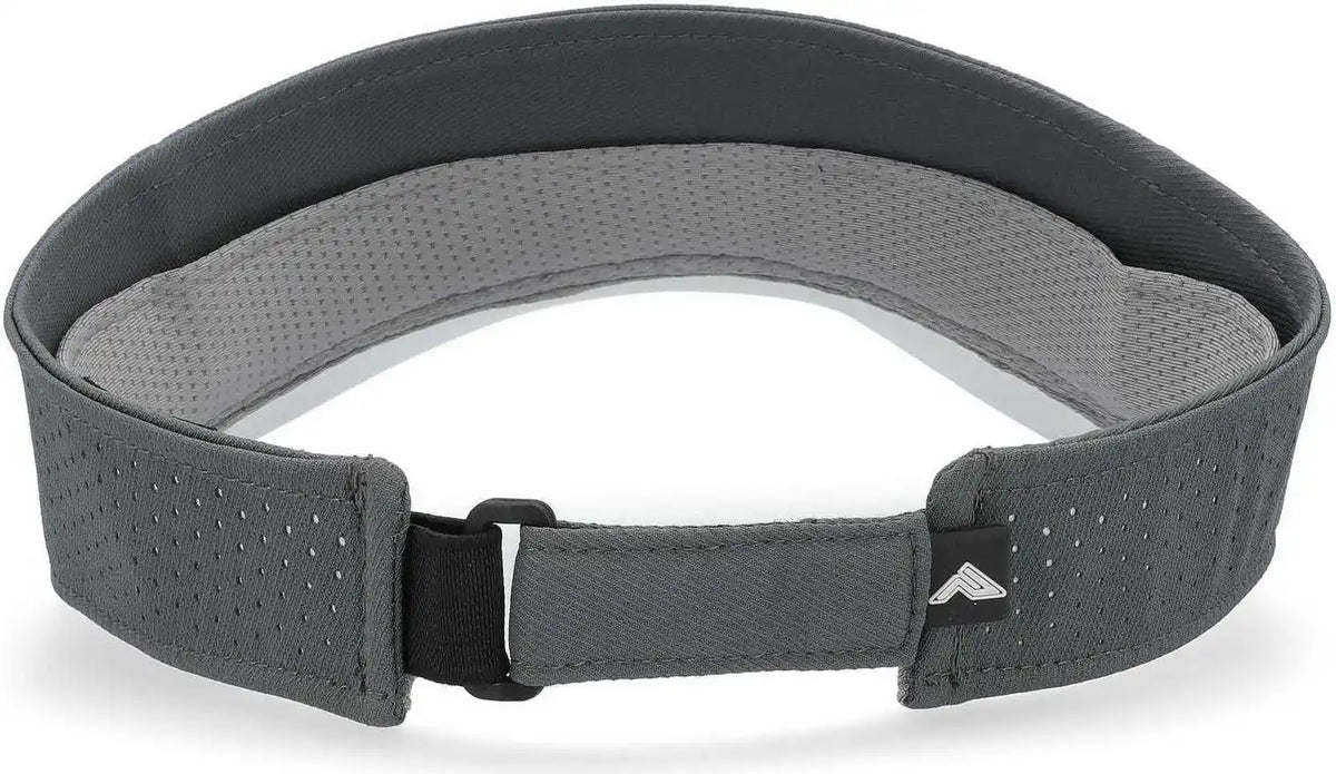 Pacific Headwear P500 Perforated Coolcore Visor Graphite White / 7’’ 7 7/8’’