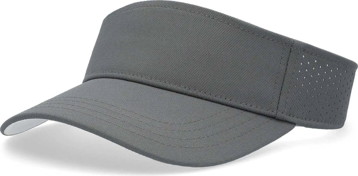 Pacific Headwear P500 Perforated Coolcore Visor - Graphite White - 7’’ - 7 7/8’’