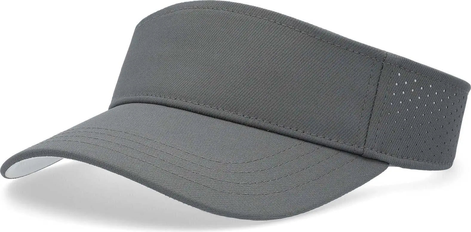 Pacific Headwear P500 Perforated Coolcore Visor - Graphite White - 7’’ - 7 7/8’’