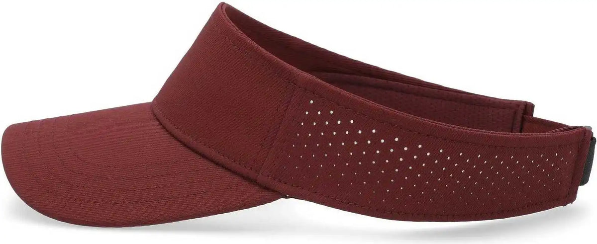 Pacific Headwear P500 Perforated Coolcore Visor Maroon White / 7’’ 7 7/8’’