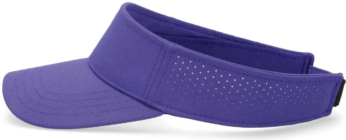 Pacific Headwear P500 Perforated Coolcore Visor - Purple White - 7’’ - 7 7/8’’