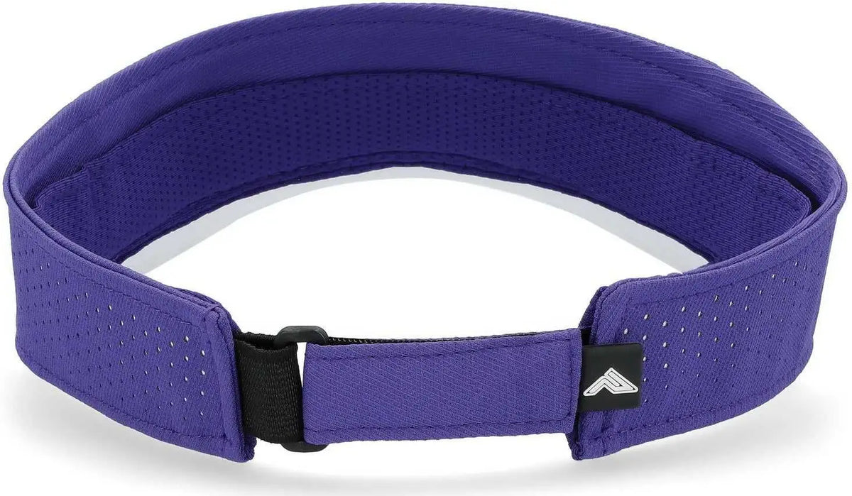 Pacific Headwear P500 Perforated Coolcore Visor - Purple White - 7’’ - 7 7/8’’