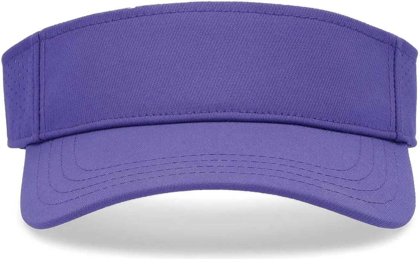 Pacific Headwear P500 Perforated Coolcore Visor - Purple White - 7’’ - 7 7/8’’