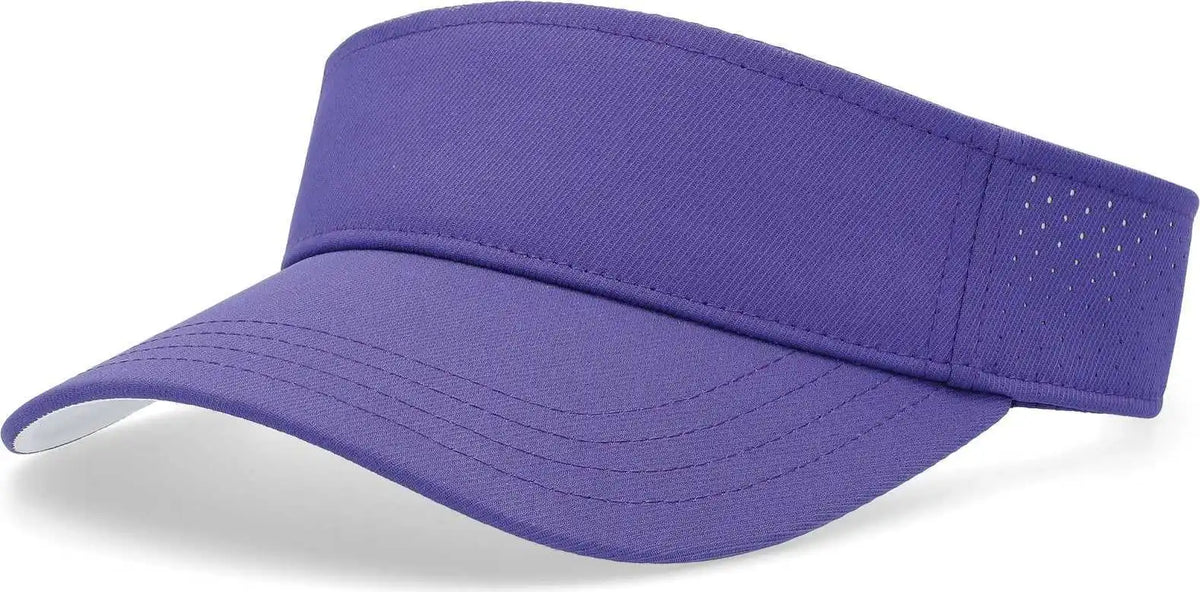 Pacific Headwear P500 Perforated Coolcore Visor - Purple White - 7’’ - 7 7/8’’