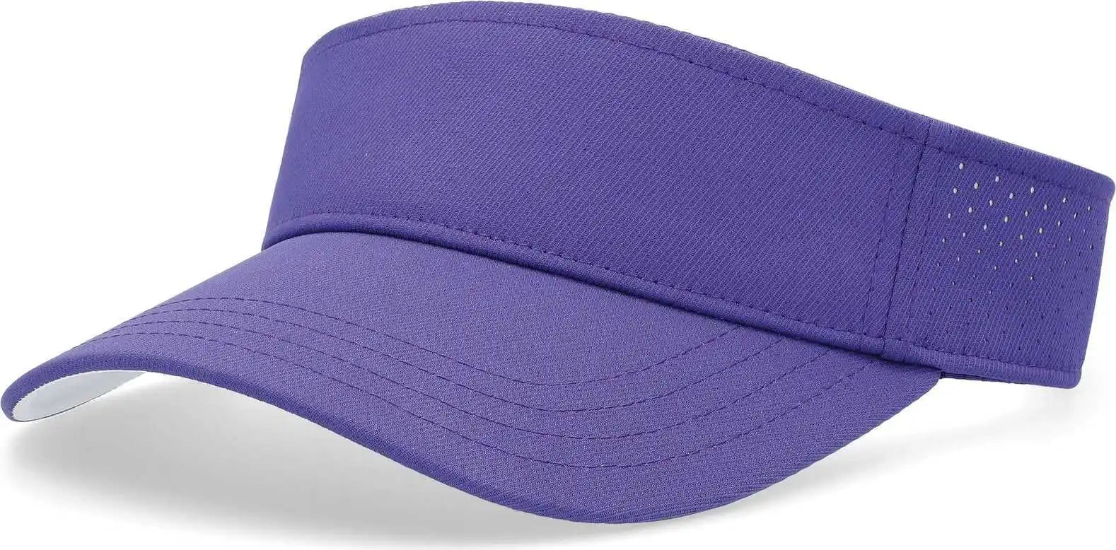 Pacific Headwear P500 Perforated Coolcore Visor - Purple White - 7’’ - 7 7/8’’