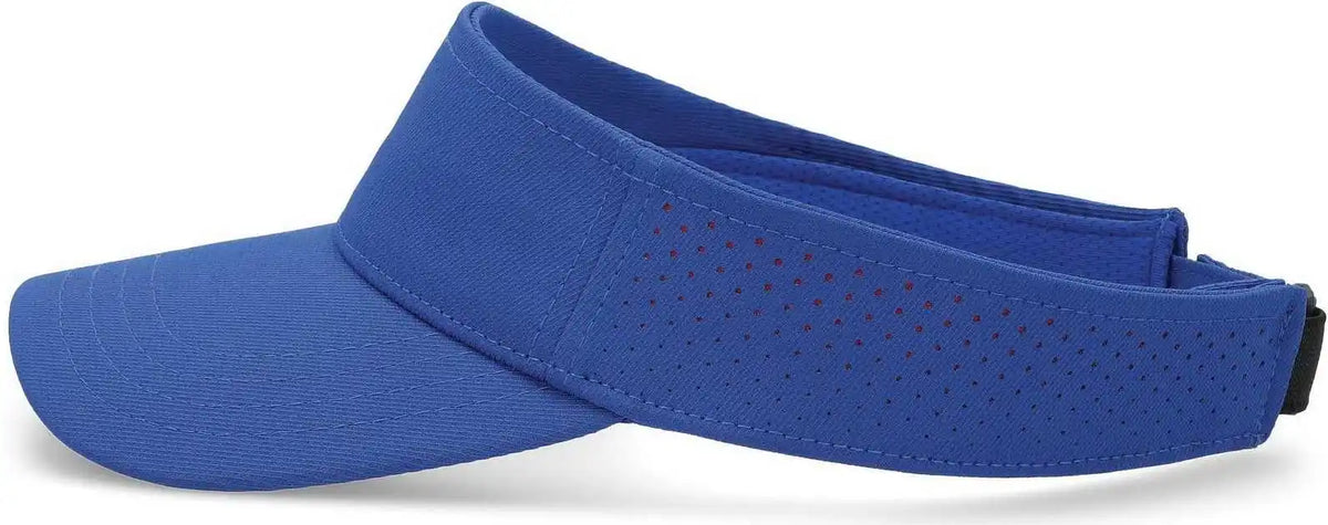 Pacific Headwear P500 Perforated Coolcore Visor - Royal Red - 7’’ - 7 7/8’’