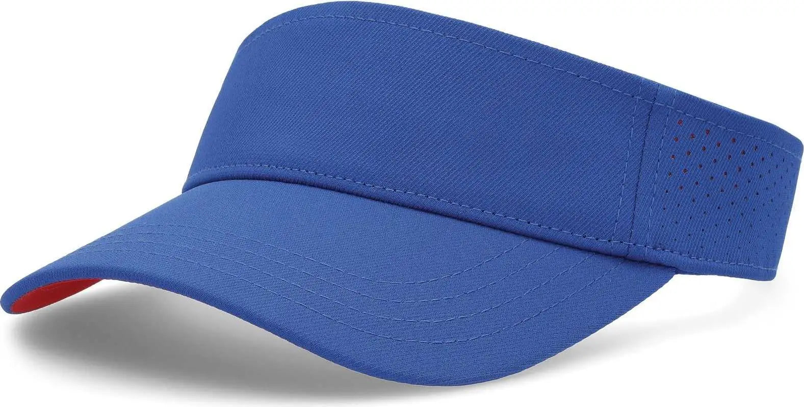 Pacific Headwear P500 Perforated Coolcore Visor - Royal Red