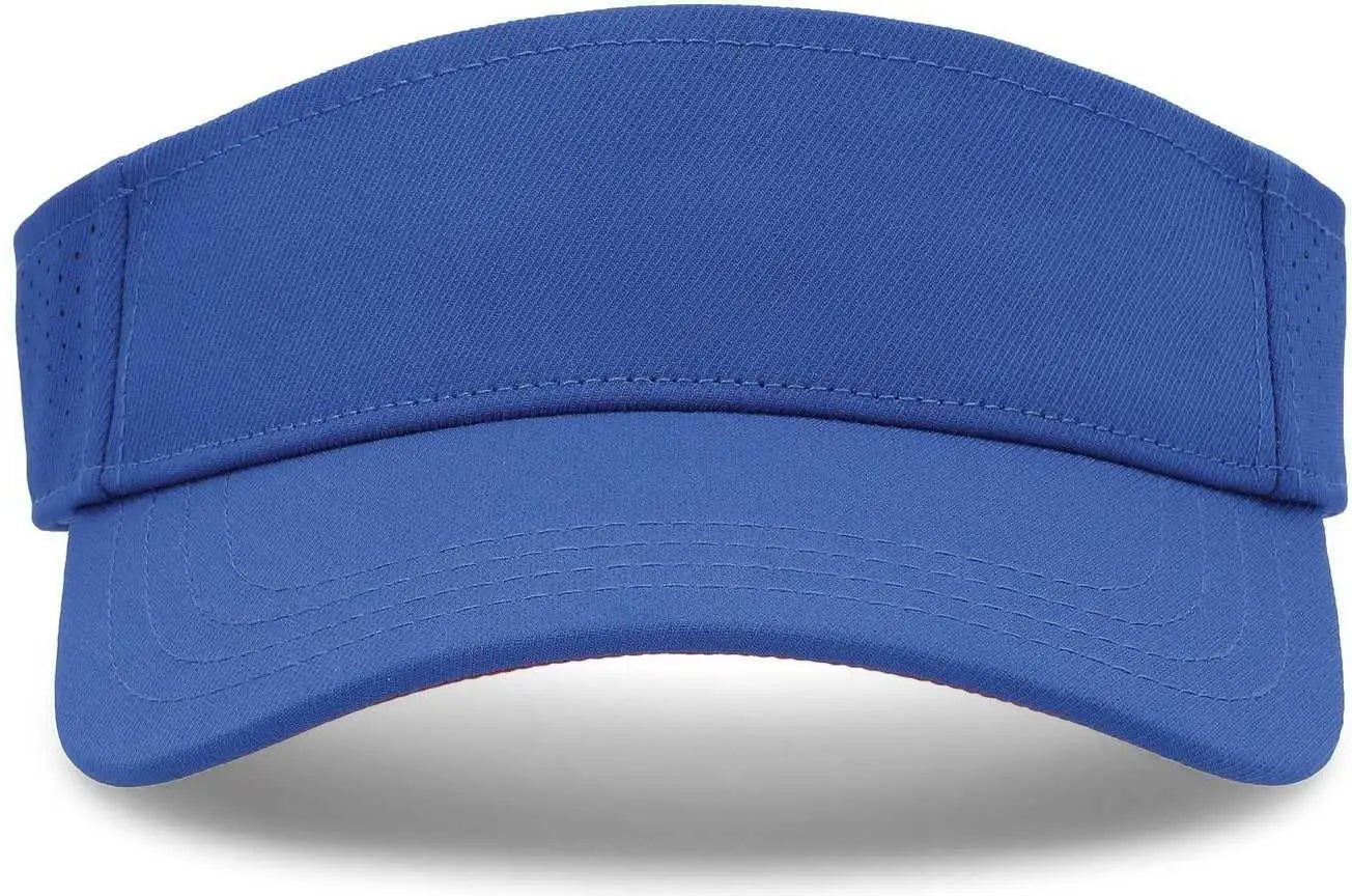 Pacific Headwear P500 Perforated Coolcore Visor - Royal Red