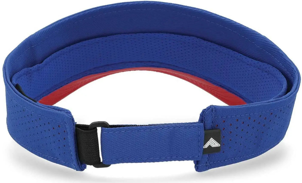 Pacific Headwear P500 Perforated Coolcore Visor - Royal Red