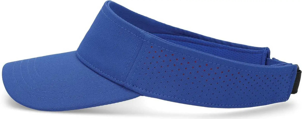 Pacific Headwear P500 Perforated Coolcore Visor - Royal Red