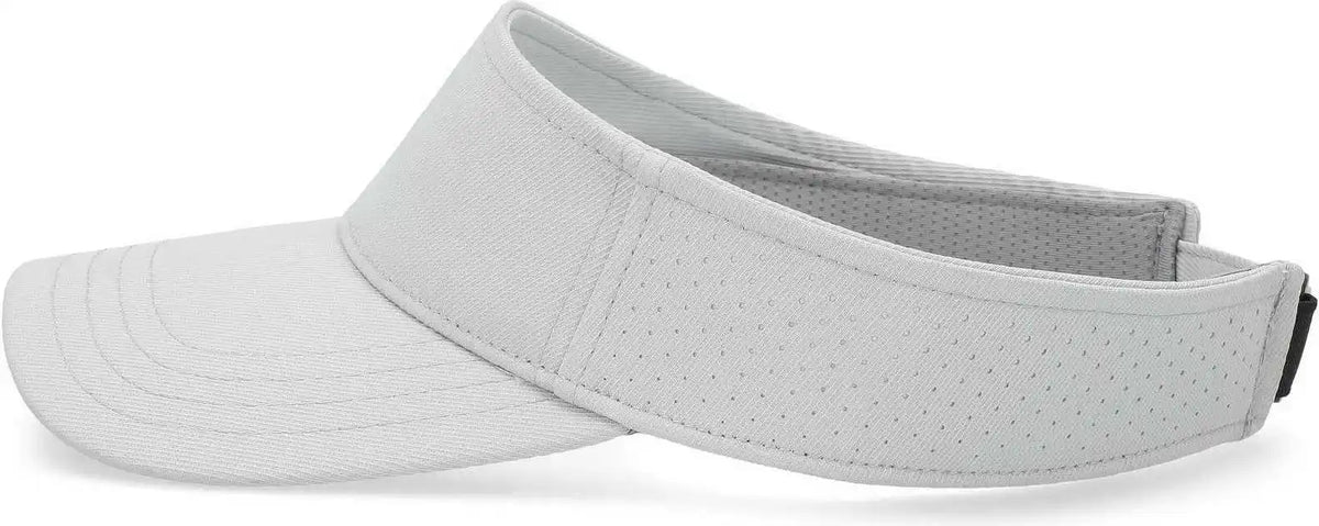 Pacific Headwear P500 Perforated Coolcore Visor Silver White Light Gray / 7’’ 7 7/8’’