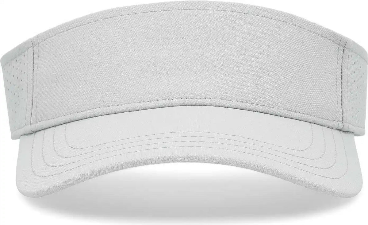 Pacific Headwear P500 Perforated Coolcore Visor Silver White Light Gray / 7’’ 7 7/8’’
