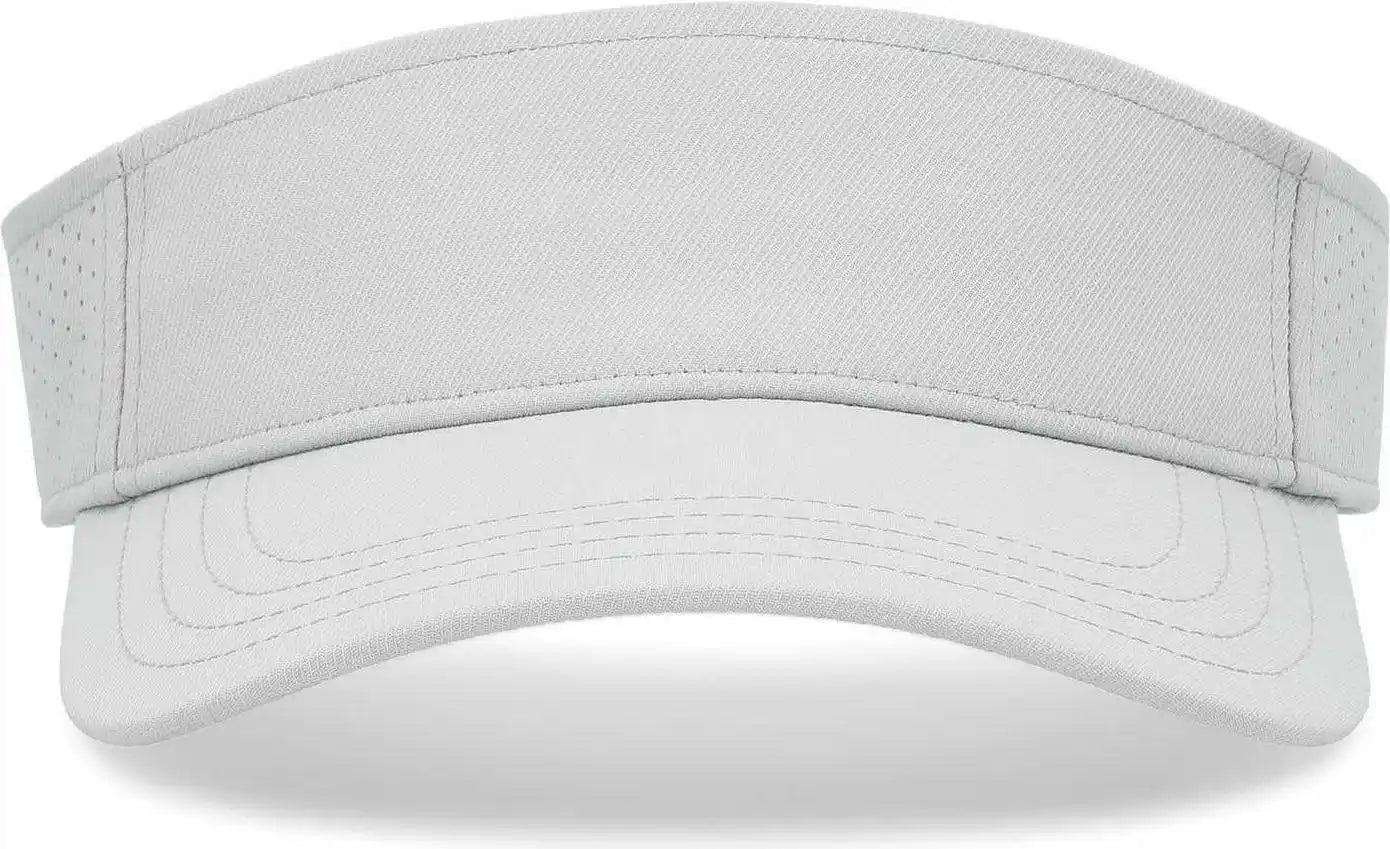 Pacific Headwear P500 Perforated Coolcore Visor Silver White Light Gray / 7’’ 7 7/8’’