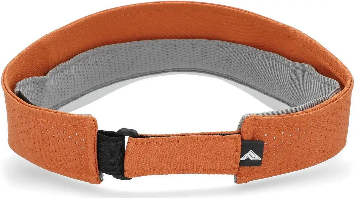 Pacific Headwear P500 Perforated Coolcore Visor - Texas Orange White - 7’’ - 7 7/8’’
