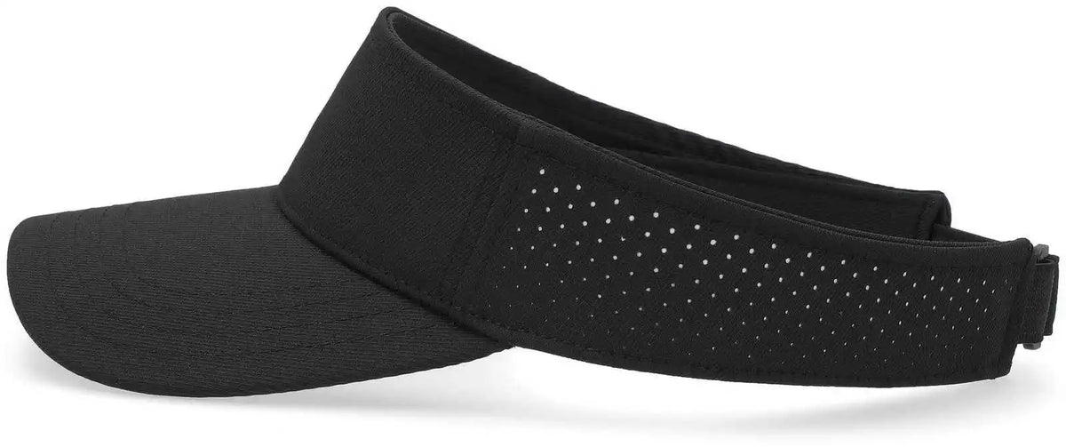 Pacific Headwear P500 Perforated Visor Powered by Coolcore Black White / 7’’ 7 7/8’’