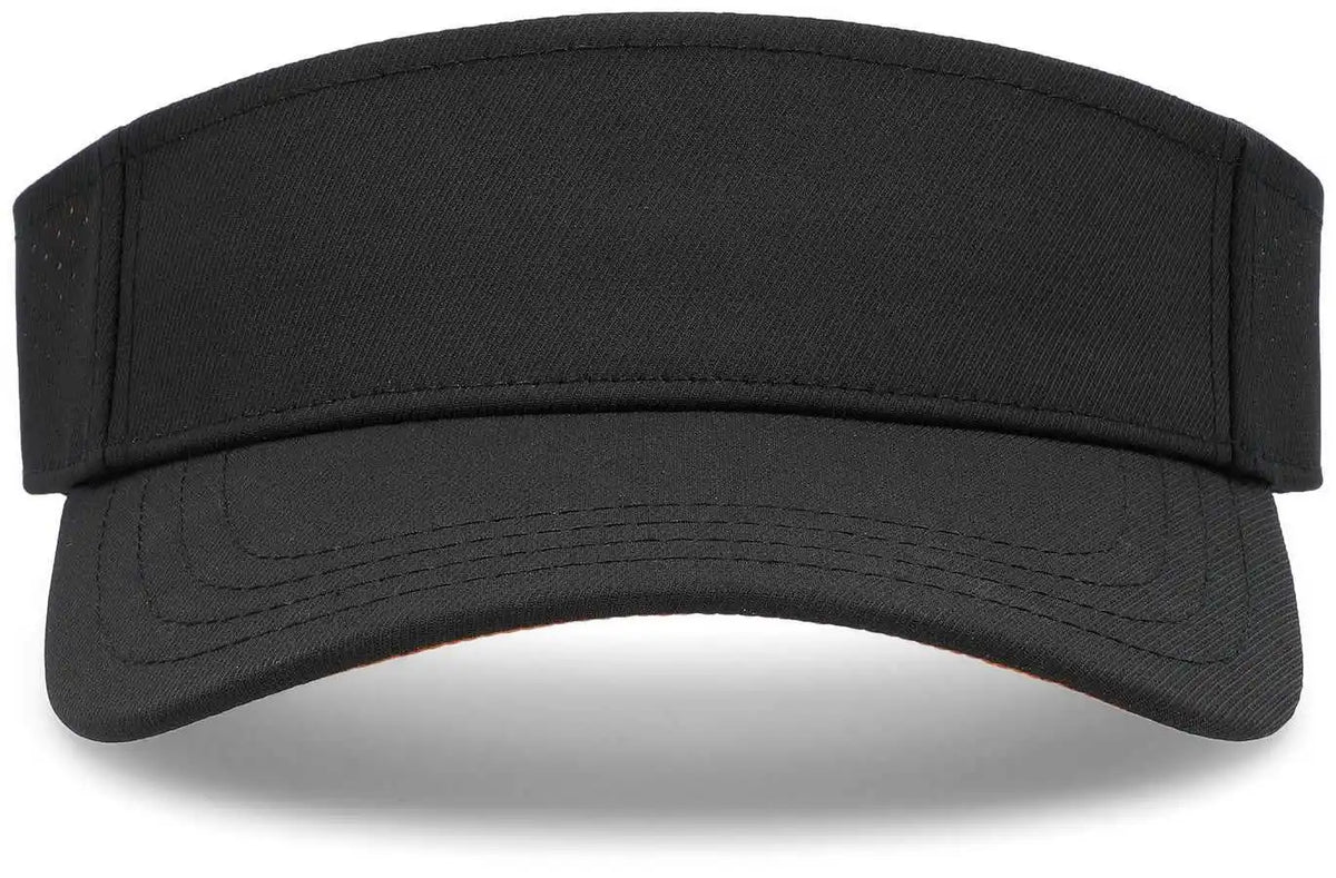Pacific Headwear P500 Perforated Visor Powered by Coolcore Black Orange / 7’’ 7 7/8’’