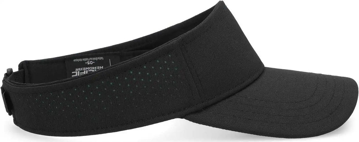 Pacific Headwear P500 Perforated Visor Powered by Coolcore Black Kelly / 7’’ 7 7/8’’