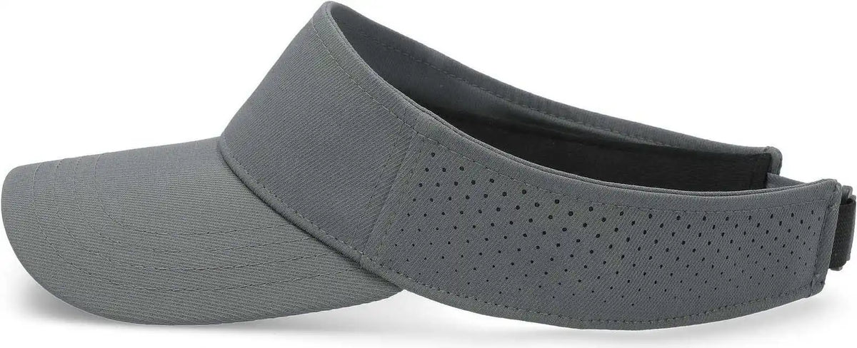 Pacific Headwear P500 Perforated Visor Powered by Coolcore Graphite Black / 7’’ 7 7/8’’