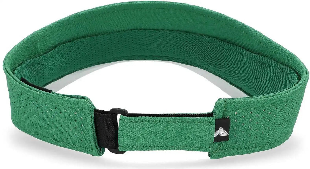 Pacific Headwear P500 Perforated Visor Powered by Coolcore - Kelly White - 7’’ - 7 7/8’’